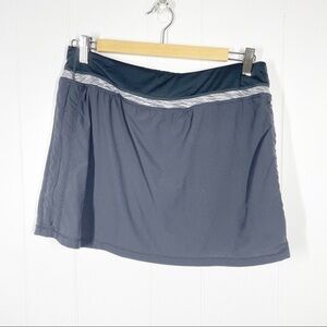 Tangerine Gray with Gray Waist Accent Tennis Skort Medium